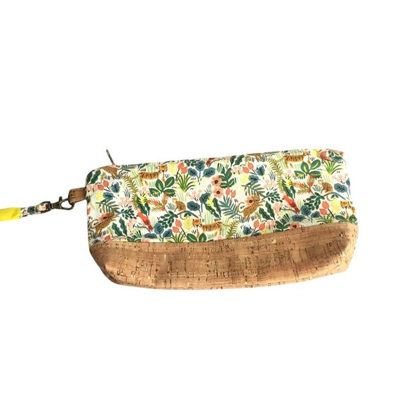 Wristlet  Retro Jungle Animal Print Handmade Pouch Travel Coins Cosmetic bag - Picture 8 of 10